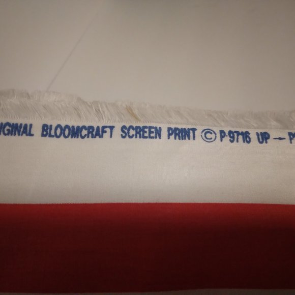 Bold Striped Bloomcraft Screen Print Cloth Fabric - 80 x 54 inches - Picture 2 of 3